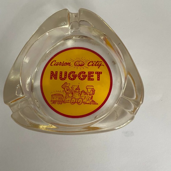 Carson City Nugget Ashtray Ash Tray Vintage Gold Nugget Casino Hotel - Picture 1 of 3